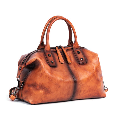 Bolso de Cuero Retro para Mujer - Bandolera Vintage de Cuero Genuino con Efecto Envejecido - Image 7