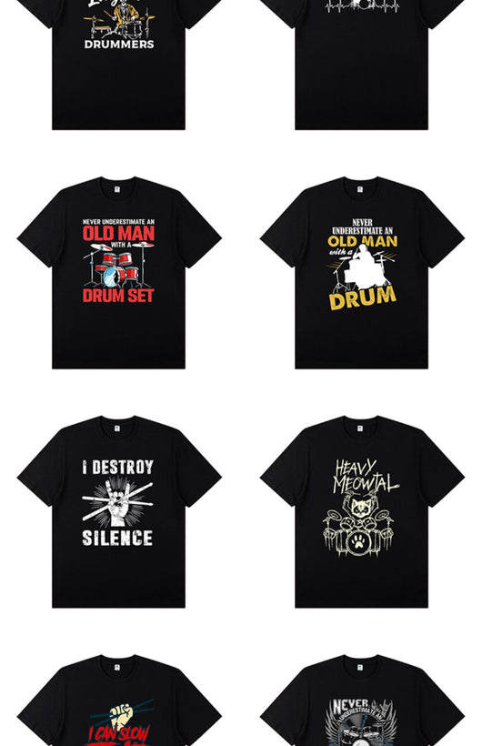 Playera Hombre Estampado Baquetas de Batería - Image 5