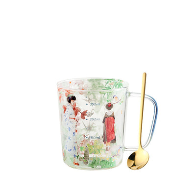 Taza de Vidrio Borosilicato Japonesa de Gran Capacidad con Cuchara Graduada - Image 13