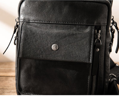 Bolsa Pecho Cuero Genuino para Hombre - Estilo Casual - Image 15
