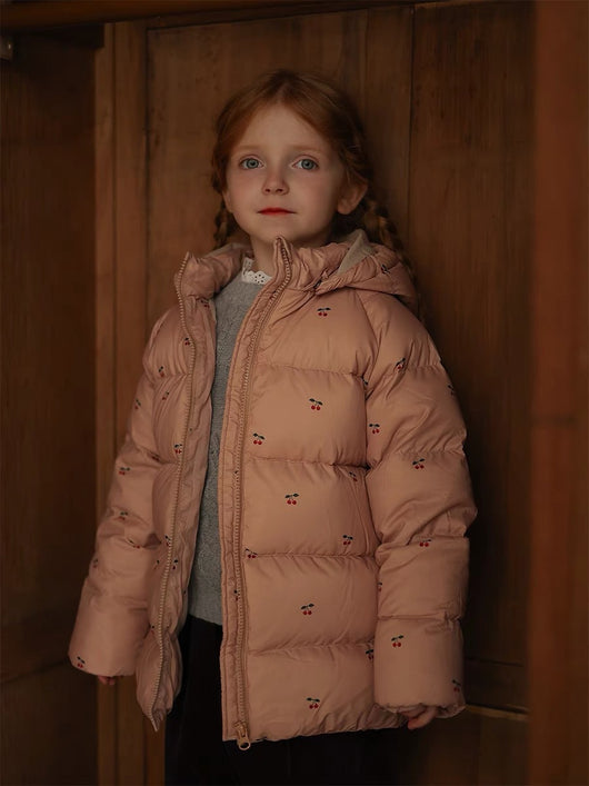 Abrigo Infantil Floral Acolchado para Invierno - Image 6