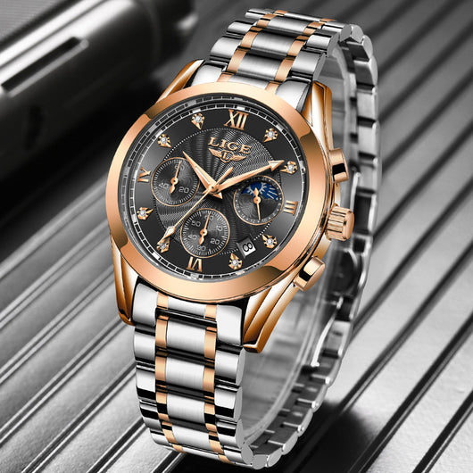 Reloj de Negocios Impermeable con Correa de Acero Inoxidable - Image 8
