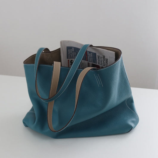 Bolso Grande de Cuero Genuino Doble Cara para Mujer - Image 3