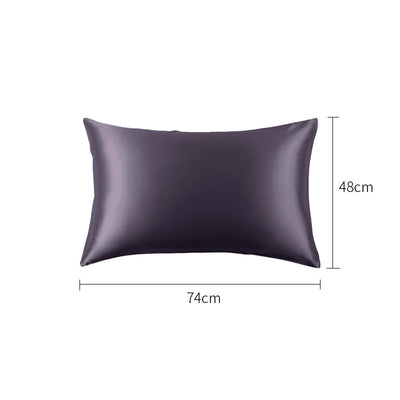 Funda de Almohada de Seda Doble Cara - Color Liso Individual - Image 2
