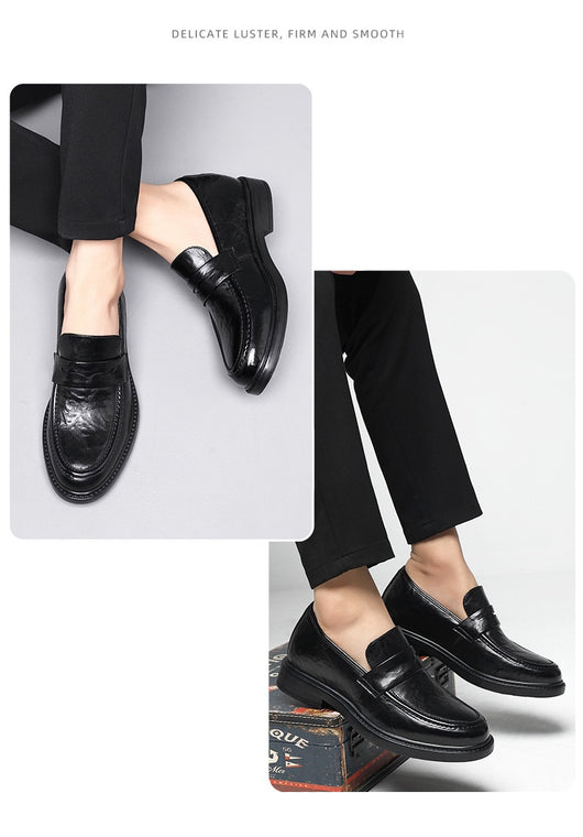 Zapatos de Cuero Slip-On Elevados para Negocios Casuales - Image 23