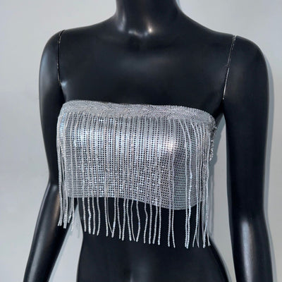 Top Tubo Metálico con Borlas Elegante - Image 13