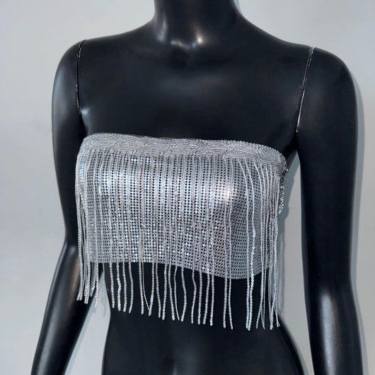Top Tubo Metálico con Borlas Elegante - Image 13