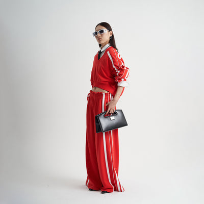 Pantalón de Chándal Cintura Alta Elástica con Puños Acanalados para Mujer - Image 4