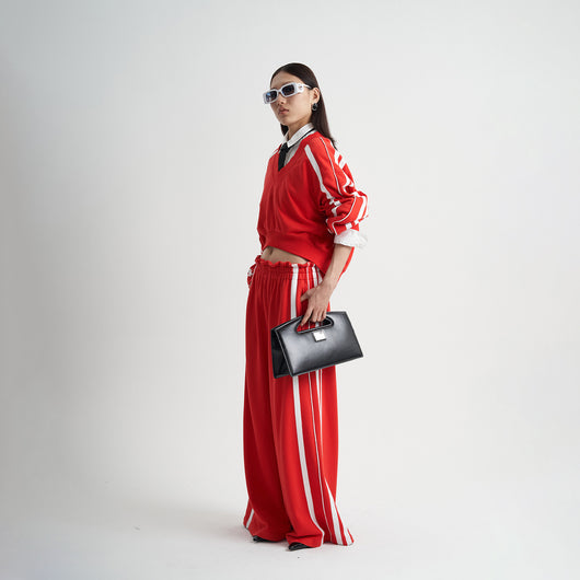 Pantalón de Chándal Cintura Alta Elástica con Puños Acanalados para Mujer - Image 4