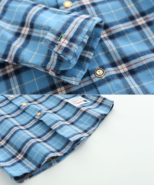Camisa Escocesa Infantil de Manga Larga - Diseño Clásico y Cómodo - Image 21