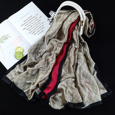 Pañuelo de Seda Estampado Ultraligero para Mujer - Protección Solar y Transpirable - Image 6