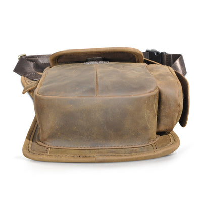 Bolsa de Cintura de Cuero Curtido al Aceite Vintage para Hombre - Estilo Outdoor - Image 24