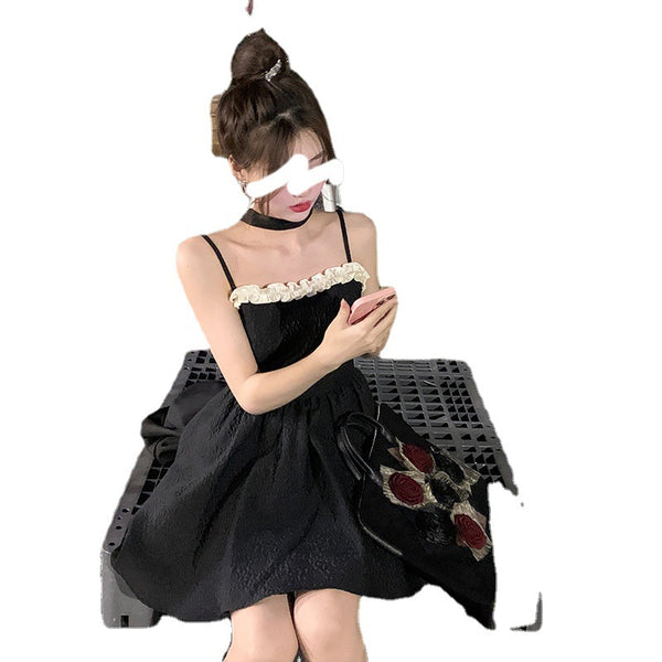 Falda Negra Midi con Cintura Ajustada y Lazo - Image 4