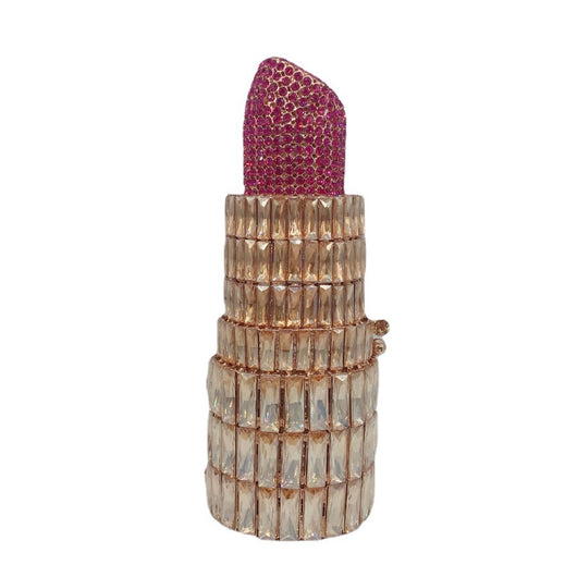 Cartera de Noche Diamantada con Forma de Labial para Mujer - Image 9