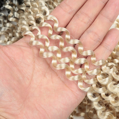 Peluca Ondas de Agua 18 Pulgadas - Cabello Crochet Degradado 44 Raíces - Image 5