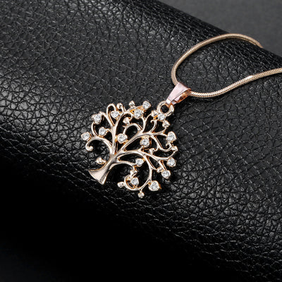 Collar Árbol de la Vida con Circonita - Cadenas Multicapa Largas para Mujer - Image 4