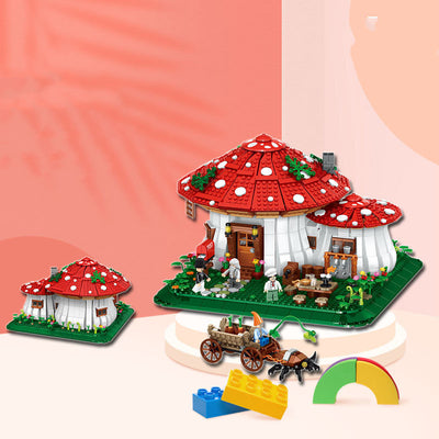 Casa de Setas con Vista Callejera - Puzzle 3D de Montaje Decorativo
