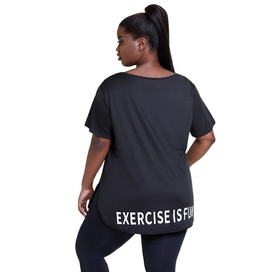 Blusa Deportiva Talla Grande de Secado Rápido y Ajuste Holgado - Image 4