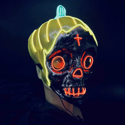Máscara de Calavera con LED Brillante para Halloween