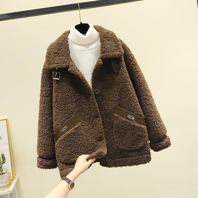 Abrigo Cálido Oversize con Forro Polar para Mujeres Petite - Image 4