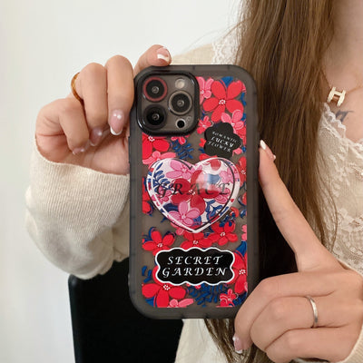 Funda para Teléfono con Diseño Floral Creativo Negro y Rojo - Image 6