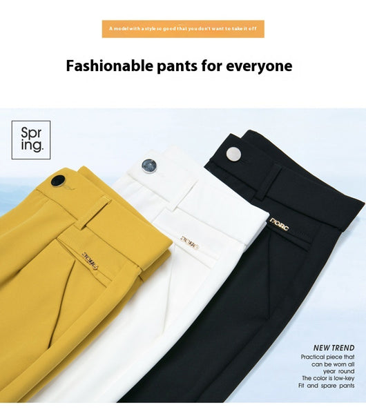 Pantalones Casuales Coreanos Cintura Alta Elásticos Ajustados Efecto Adelgazante - Image 14