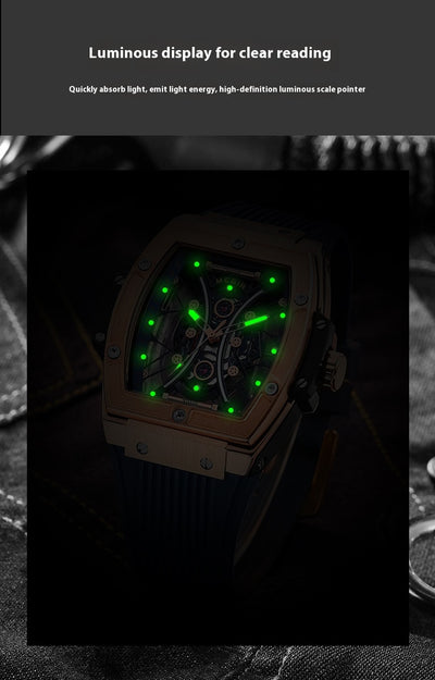 Reloj Deportivo Tonneau con Correa de Silicona y Esfera Luminosa - Image 15