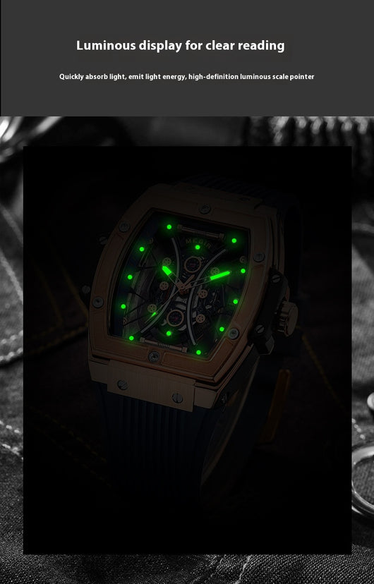 Reloj Deportivo Tonneau con Correa de Silicona y Esfera Luminosa - Image 15