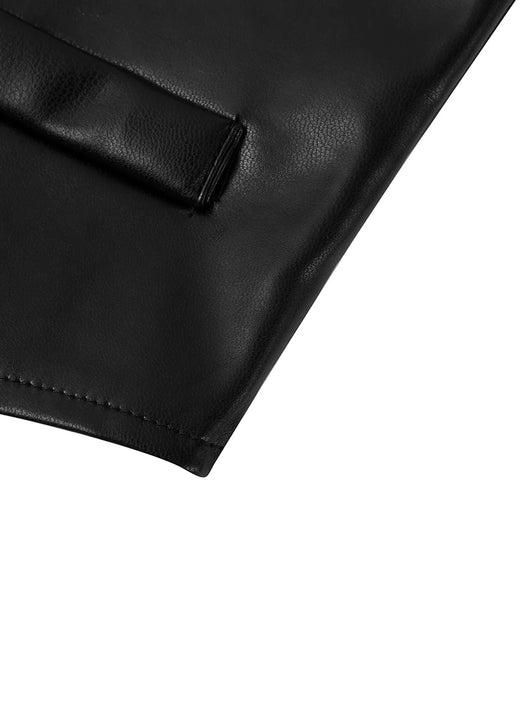 Chaleco de Cuero Liso para Mujer - Diseño Minimalista - Image 14