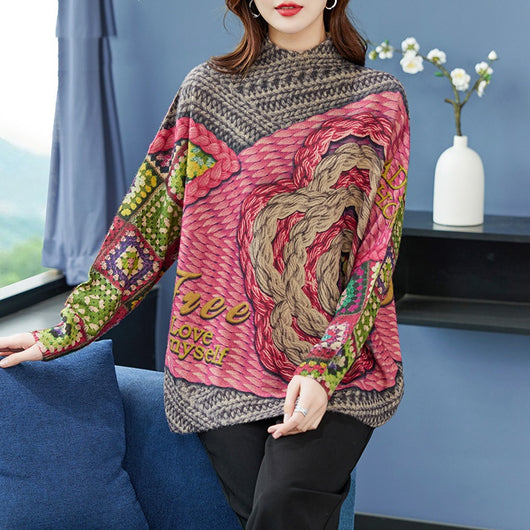 Suéter Tejido Personalizado Talla Grande con Estampado - Image 17