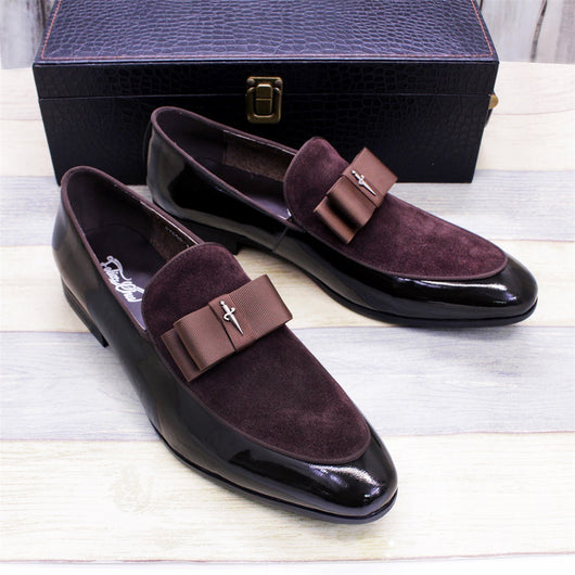 Zapatos de Cuero Mixto para Hombre - Acabado Mate y Brillante