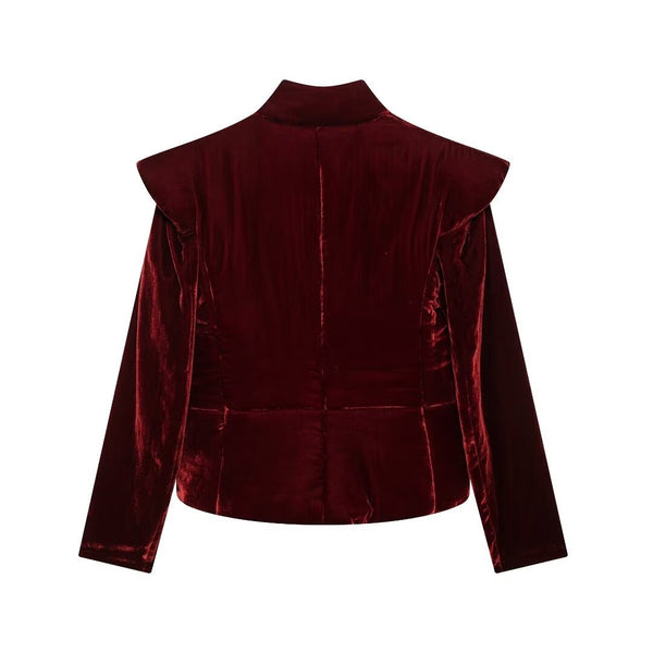 Chaqueta Abrigo Terciopelo Mujer Otoño Multiusos