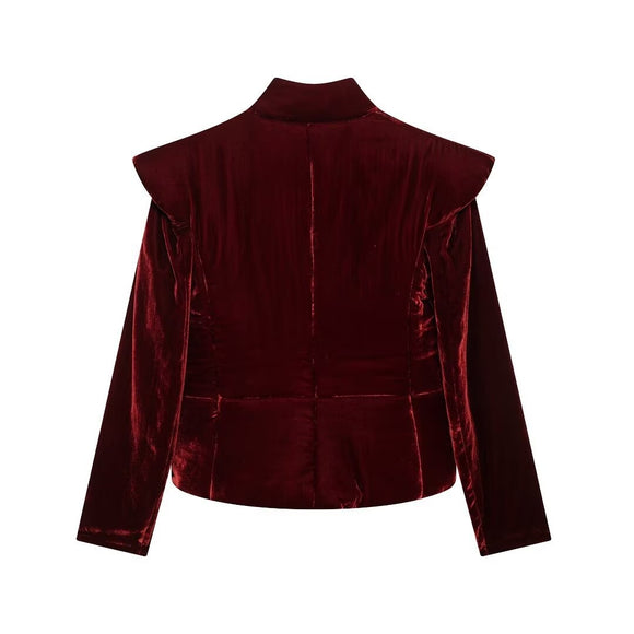 Chaqueta Abrigo Terciopelo Mujer Otoño Multiusos