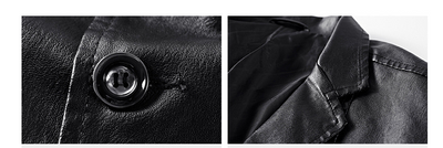 Blazer de Cuero Slim Fit Primavera para Hombre - Image 14