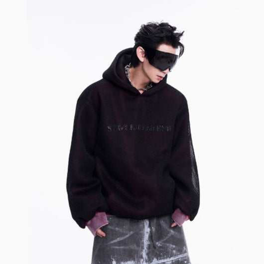 Suéter Hoodie Tejido Calado con Forro Polar para Hombre - Image 5