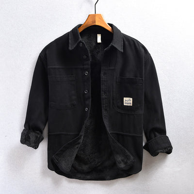 Chamarra de Trabajo Casual para Hombre con Forro de Algodón y Terciopelo - Image 8
