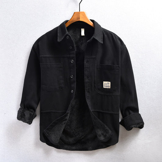 Chamarra de Trabajo Casual para Hombre con Forro de Algodón y Terciopelo - Image 8