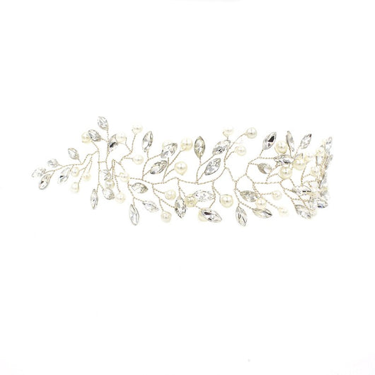 Diadema Nupcial con Perlas y Cristales para Boda - Image 6