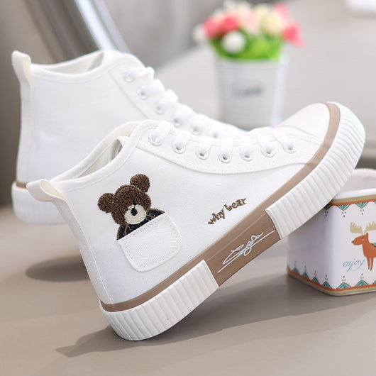 Zapatillas Altas para Mujer con Bolsillos y Diseño Oso - Image 4