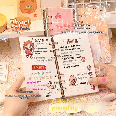 Cuaderno Espiral Suelto Contadora Adorable con Corazones - Diario de Notas - Image 2