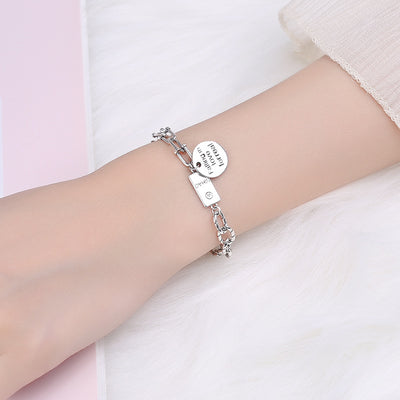Pulsera de Plata Esterlina con Medallón Alfabeto Herradura - Image 8
