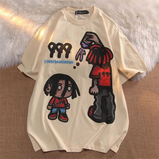 Camiseta Suelta Casual de Manga Corta para Hombre