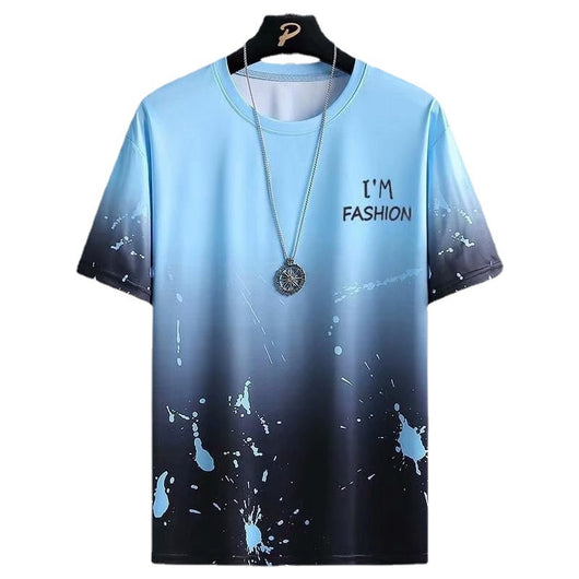 Camiseta Casual Versátil con Gradiente y Manga Media - Image 5