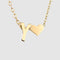Simple Heart-shaped Letter Pendant Women's Dorado-plated Necklace Clavicle Chain Dorado Y