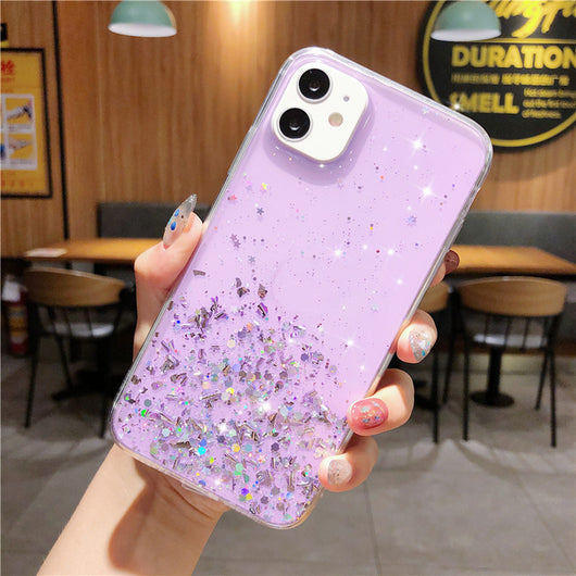 Funda Transparente de Epoxi con Estrellas y Brillo Degradado para Teléfono - Image 6