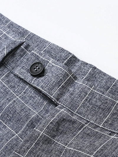 Chaleco y Pantalón de Vestir a Cuadros para Hombre - Conjunto Ejecutivo de 2 Piezas - Image 19