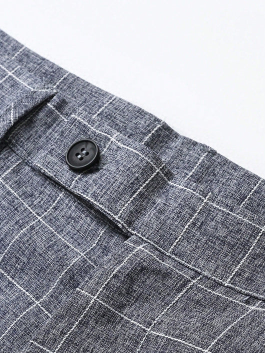 Chaleco y Pantalón de Vestir a Cuadros para Hombre - Conjunto Ejecutivo de 2 Piezas - Image 19