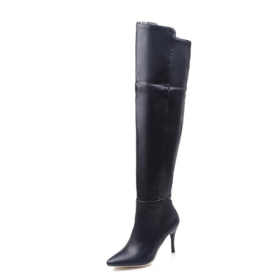 Botas Stiletto Hasta la Rodilla con Cierre de Cremallera para Mujer - Image 18