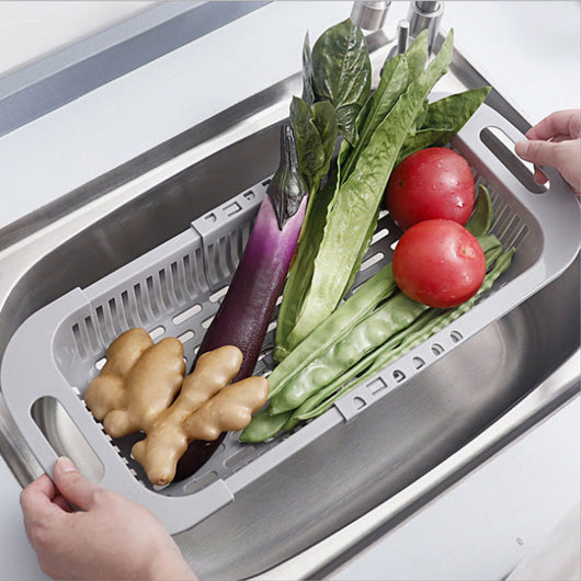 Escurridor Retráctil para Fregadero con Estante de Almacenamiento de Vegetales y Frutas - Image 2