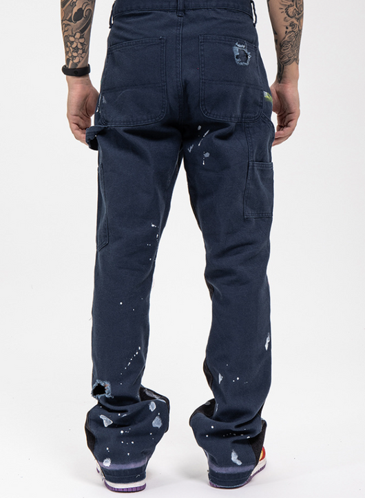 Jeans Anchos Desgastados con Diseño Graffiti Splash de Pintura Artesanal - Image 22